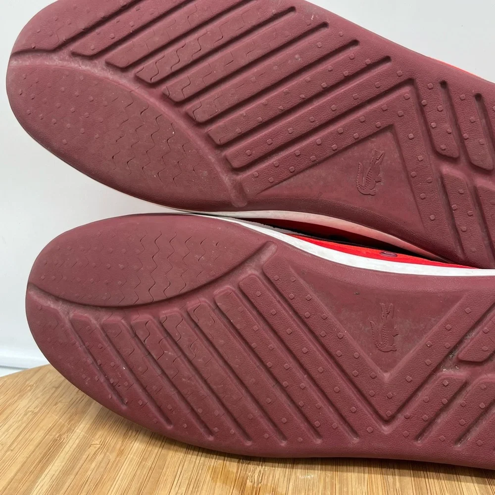 Lacoste Men's Landsailing Red Size 12 Boat Loafers‎ Comfort Shoe.